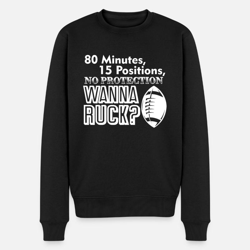 Rugby Wanna Ruck - Pull Premium bio Homme - noir