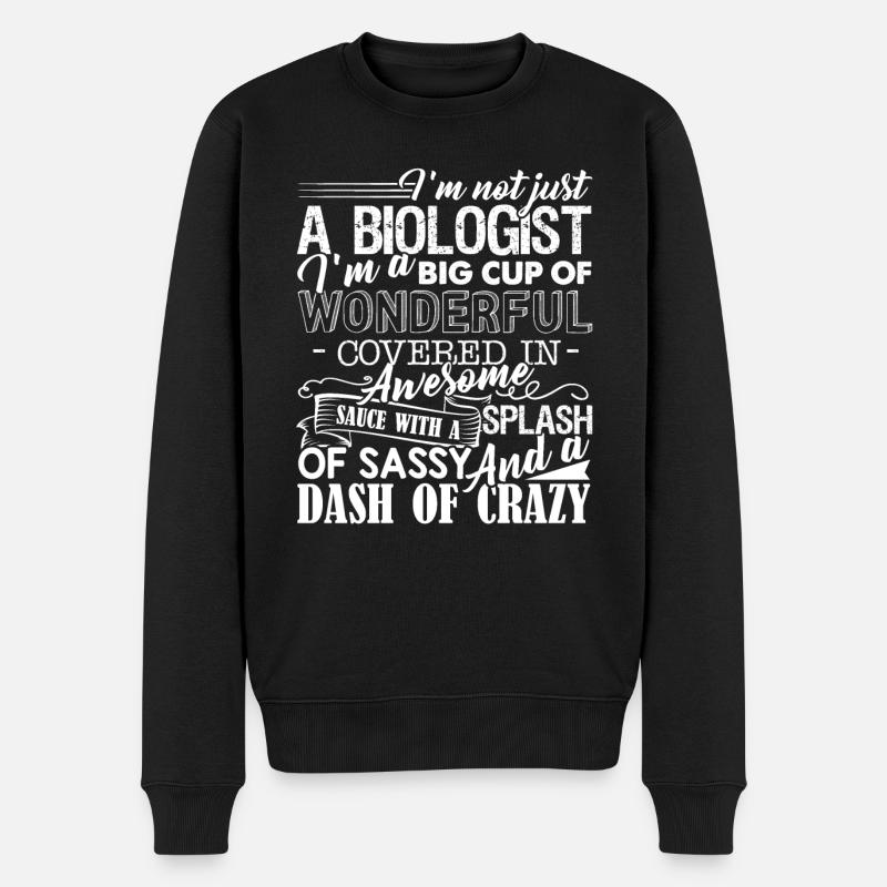 Biologe Wunderbarer Biologe - Männer Premium Bio Pullover - Schwarz