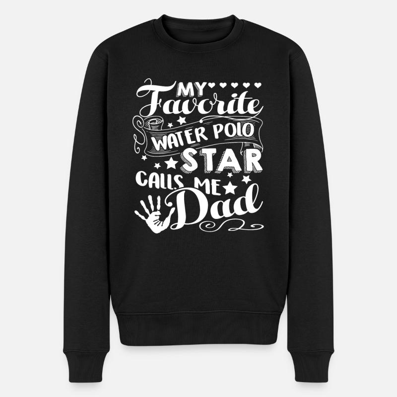 Wasserball Wasserball Papa - Männer Premium Bio Pullover - Schwarz