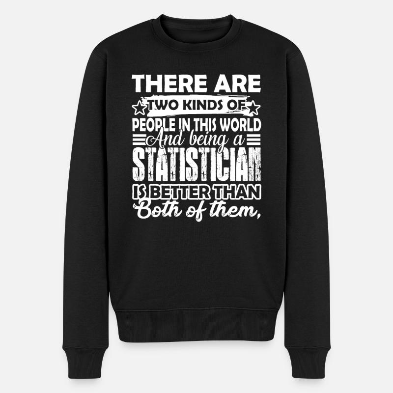 Statistiker als Statistiker - Männer Premium Bio Pullover - Schwarz
