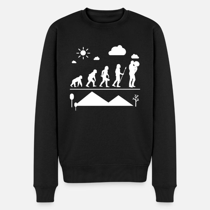 Tuba Tuba Evolution - Männer Premium Bio Pullover - Schwarz