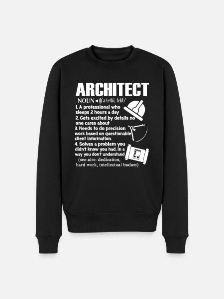 Définition d'architecte - Pull Premium bio Homme - noir