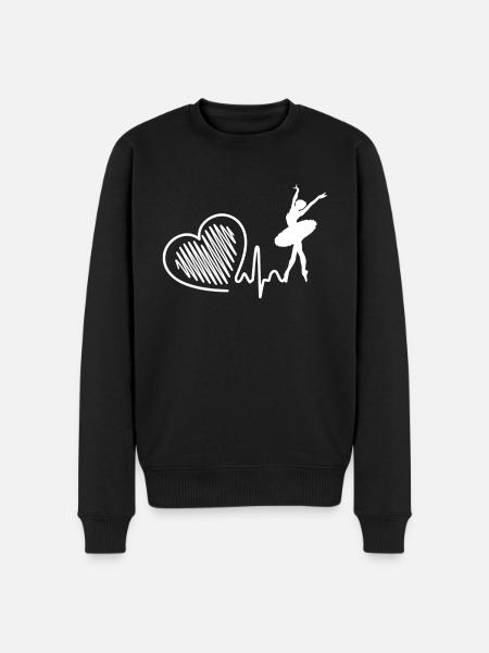Ballet dancer Ballet dancer Heartbeat - Men's Premium Organic Jumper - black