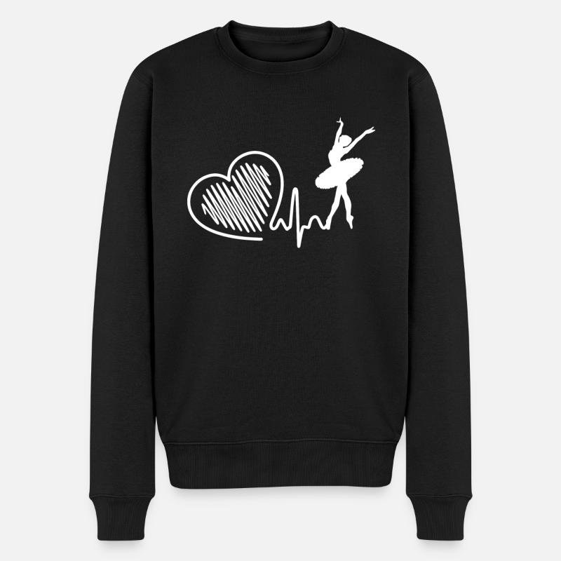 Ballet dancer Ballet dancer Heartbeat - Men's Premium Organic Jumper - black