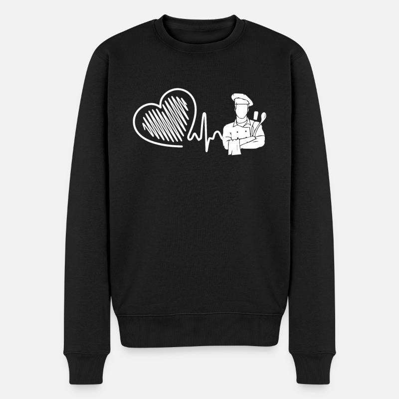 Battement de coeur - Pull Premium bio Homme - noir