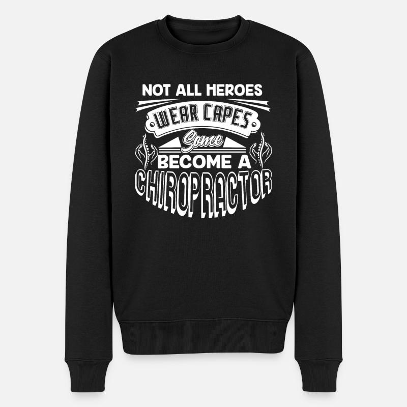 Chiropracteur Chiropractor Hero - Pull Premium bio Homme - noir