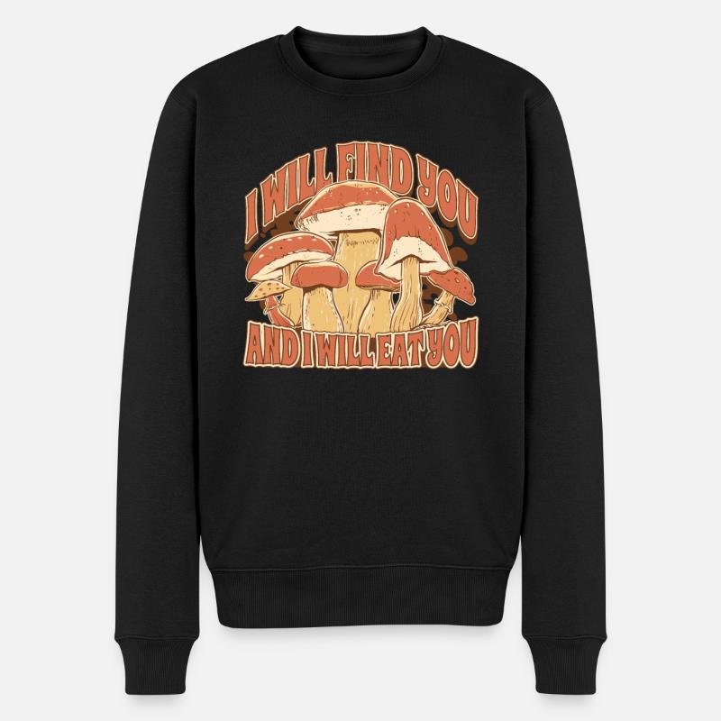 Funny Mushroom Picker Mycologists Pick Mushrooms - Men's Premium Organic Jumper - black