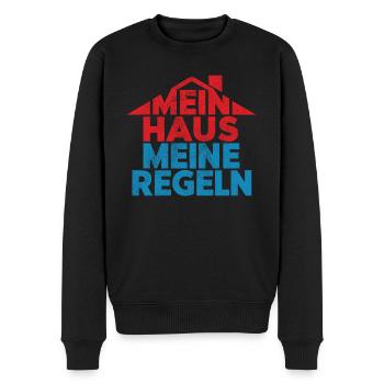 Funny Home Builder Owner My House - Men's Premium Organic Jumper - black - Front - Nico (187cm)