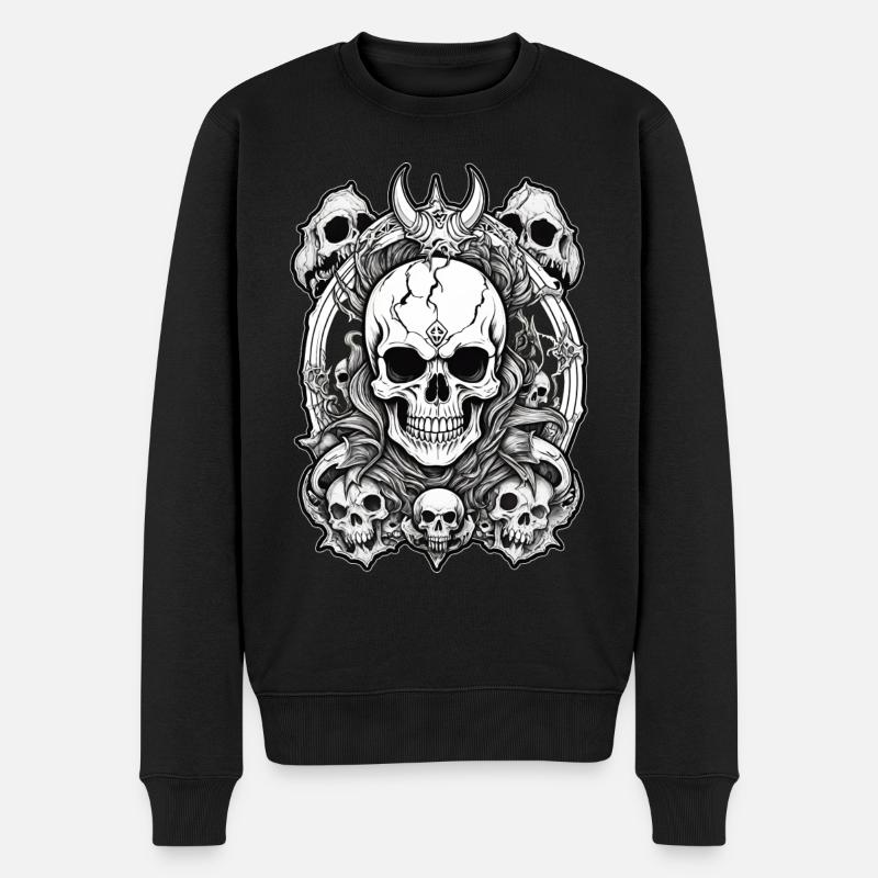 Death Metal - Männer Premium Bio Pullover - Schwarz