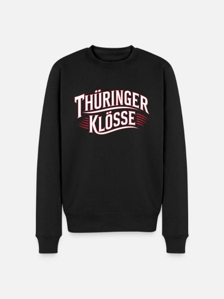 German food dumplings Thuringia dialect - Men's Premium Organic Jumper - black