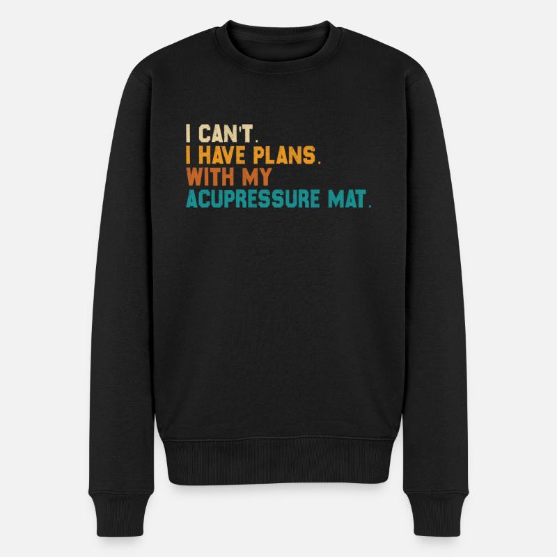Lustige Pläne für Akupressurmatten - Männer Premium Bio Pullover - Schwarz