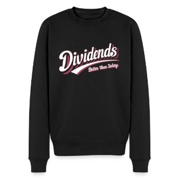 Lustige finanzielle Unabhängigkeit von Dividendeninvestoren - Männer Premium Bio Pullover - Schwarz - Vorne - Nico (187cm)