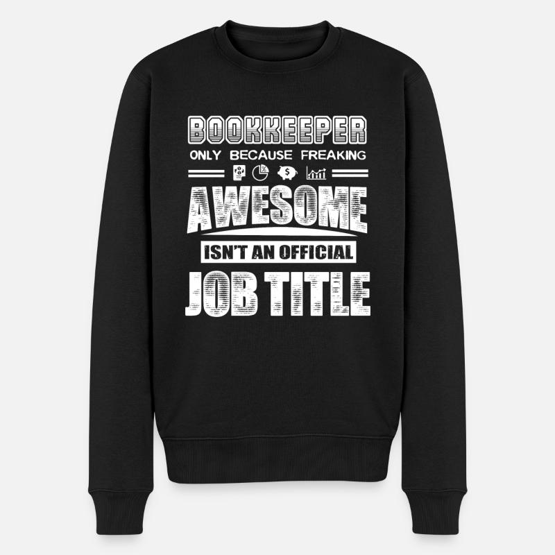 Bookkeeper Bookkeeper Job Title - Men's Premium Organic Jumper - black