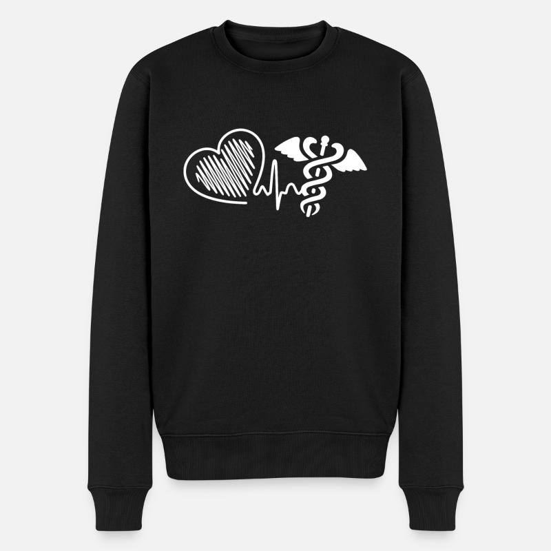 CNA CNA Heartbeat - Men's Premium Organic Jumper - black