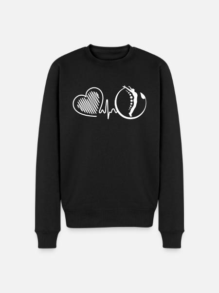 Chiropractor Chiropractor Heartbeat - Men's Premium Organic Jumper - black