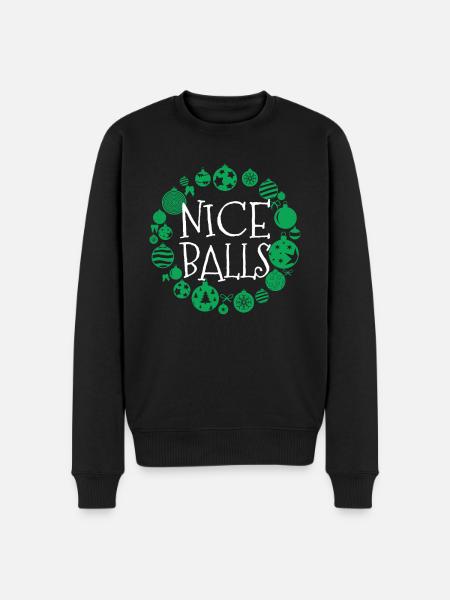 Christmas Nice Balls - Men's Premium Organic Jumper - black