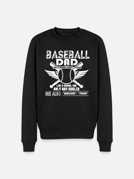 Baseball Dad Is Cooler - Men's Premium Organic Jumper - black