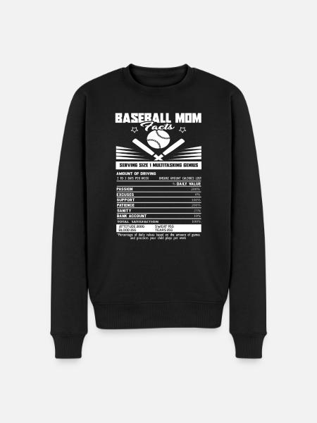 Baseball Mom Facts - Men's Premium Organic Jumper - black