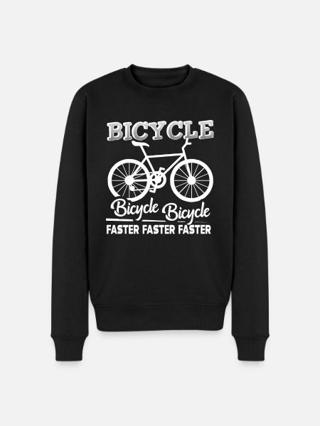 Bicycle Faster Faster Faster - Men's Premium Organic Jumper - black