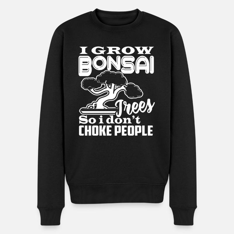 I Grow Bonsai Trees - Men's Premium Organic Jumper - black