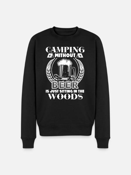 Camping Without Beer - Men's Premium Organic Jumper - black