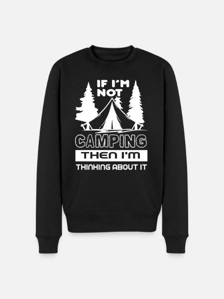 Thinking About Camping - Men's Premium Organic Jumper - black