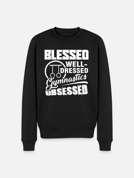 Well Dressed Gymnastics Obsessed - Men's Premium Organic Jumper - black