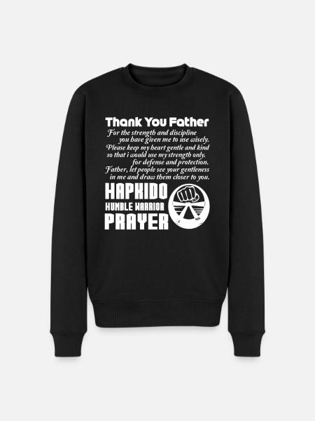 Hapkido Humble Warrior Prayer - Men's Premium Organic Jumper - black
