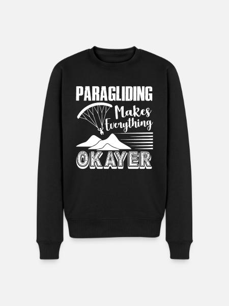 Paragliding Makes Everything Okayer - Men's Premium Organic Jumper - black