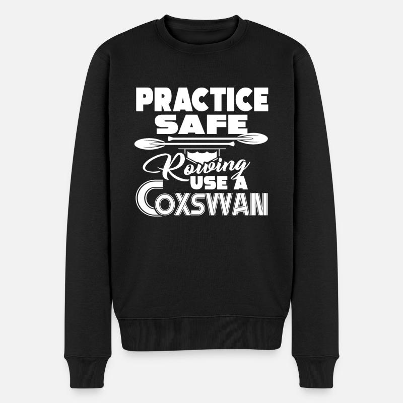 Practice Safe Rowing - Men's Premium Organic Jumper - black