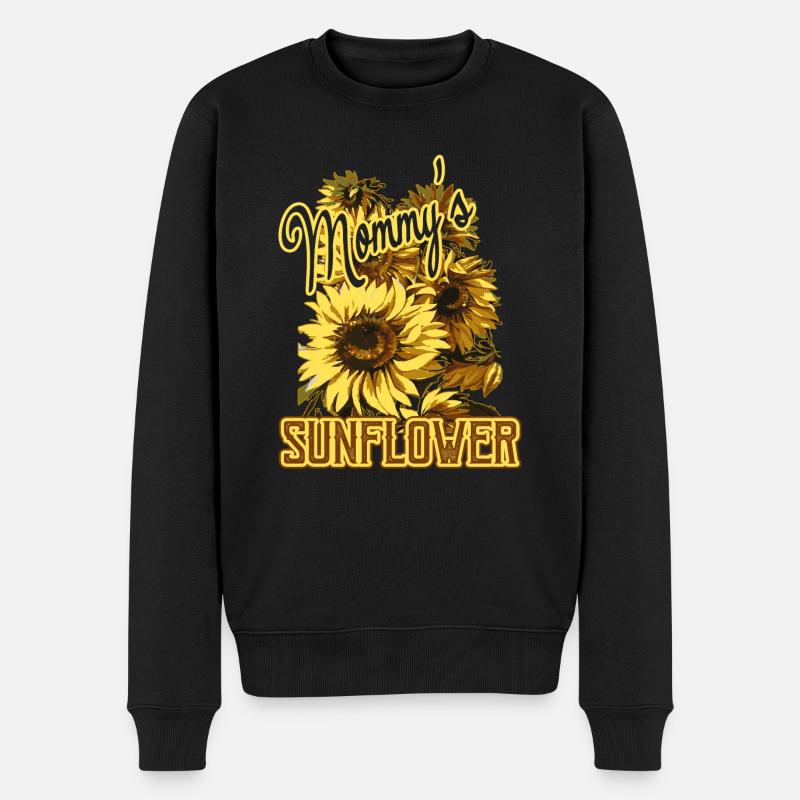 Mommy's Sunflower - Men's Premium Organic Jumper - black