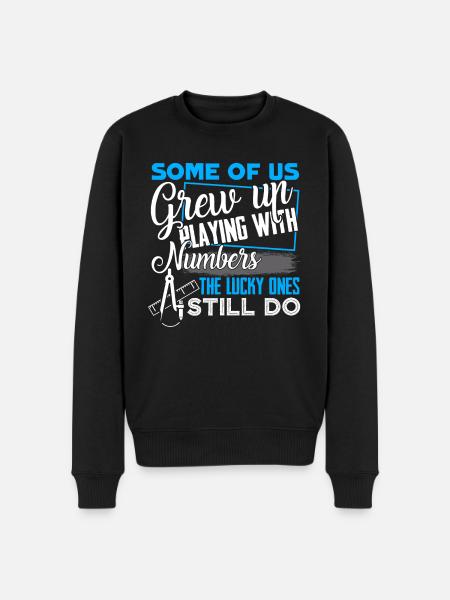 Math Teacher Playing With Numbers - Men's Premium Organic Jumper - black