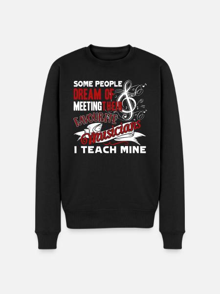 Funny Music Teacher - Men's Premium Organic Jumper - black