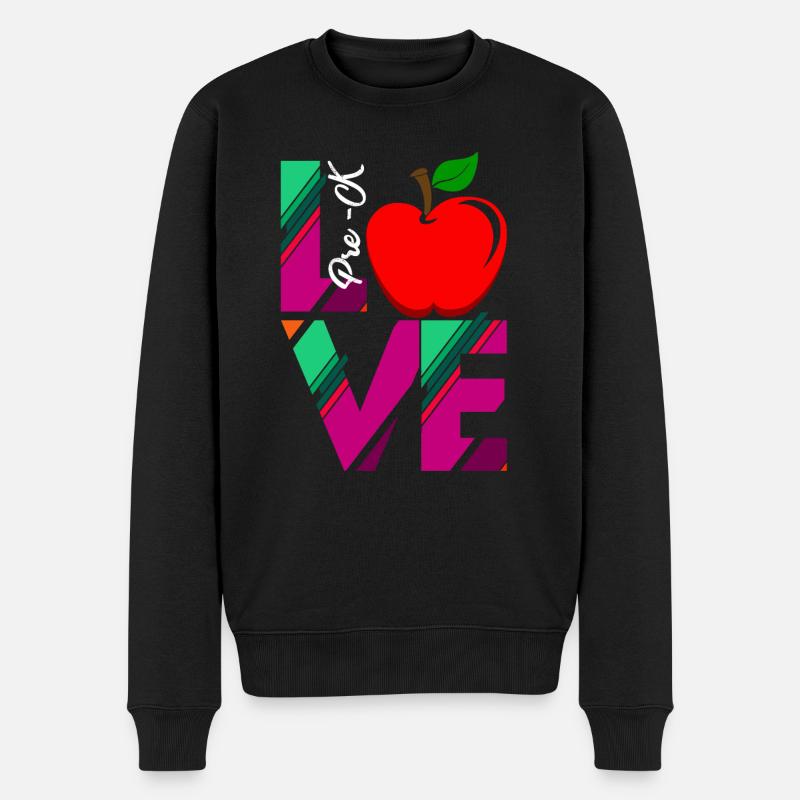 Love Pre k Teacher - Men's Premium Organic Jumper - black