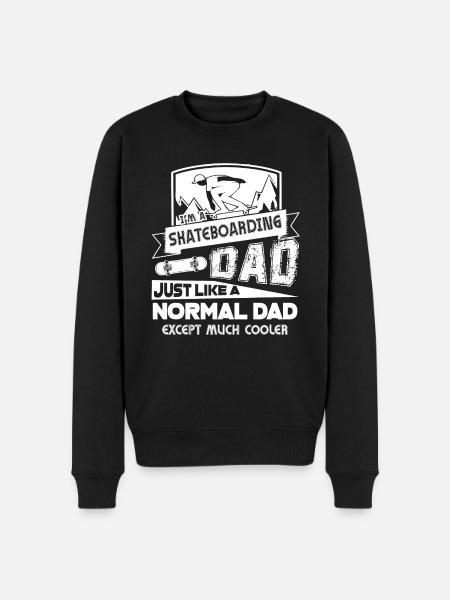Skateboarding Dad Is Cooler - Men's Premium Organic Jumper - black