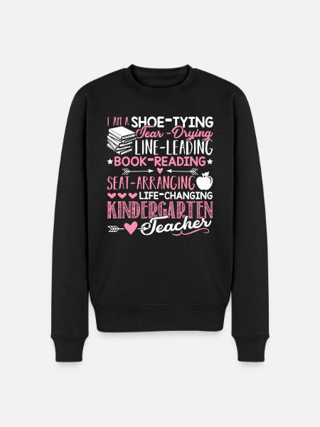 I Am A Kindergarten Teacher - Men's Premium Organic Jumper - black