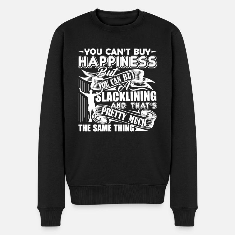 Slacklining Happiness - Men's Premium Organic Jumper - black