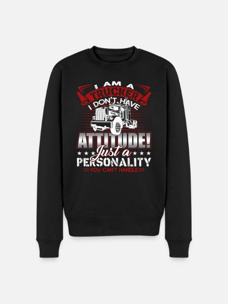 Trucker I Am A Trucker - Men's Premium Organic Jumper - black
