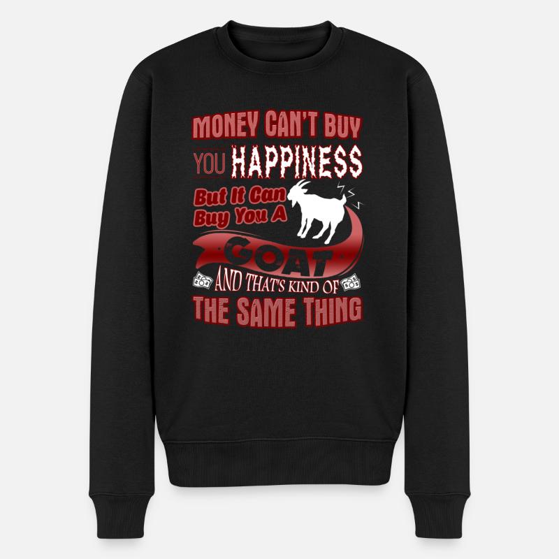 Goat Is Happiness - Men's Premium Organic Jumper - black