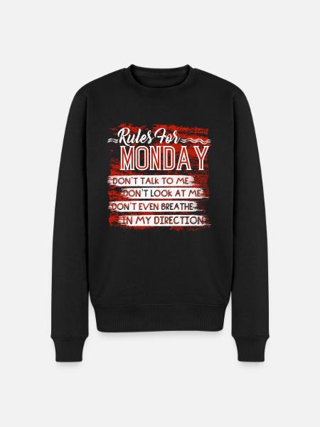 Rules For Monday - Men's Premium Organic Jumper - black