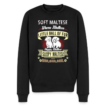 Soft Maltese Warm Maltese - Men's Premium Organic Jumper - black - Front - Nico (187cm)