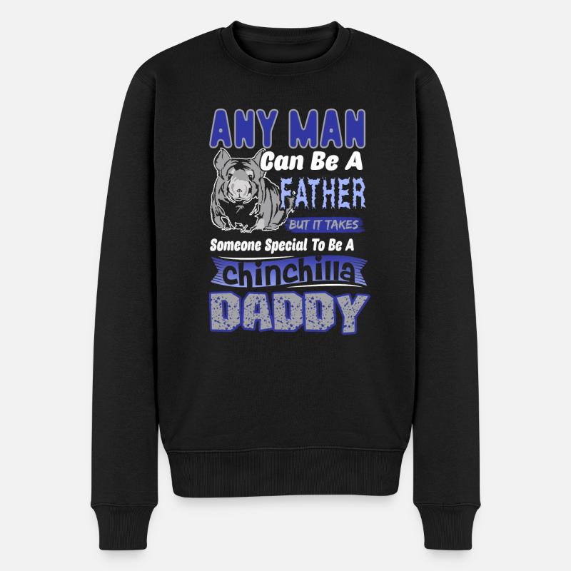 Funny Chinchilla Daddy - Men's Premium Organic Jumper - black
