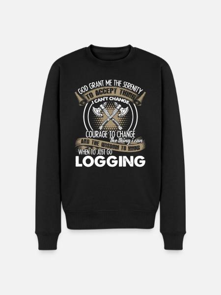 Logger Just Go Logging - Men's Premium Organic Jumper - black