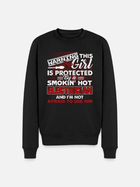 Protected By An Electrician - Men's Premium Organic Jumper - black