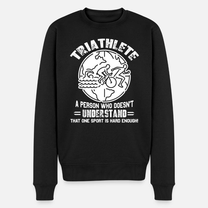 Awesome Triathlete Funny Triathlon - Men's Premium Organic Jumper - black