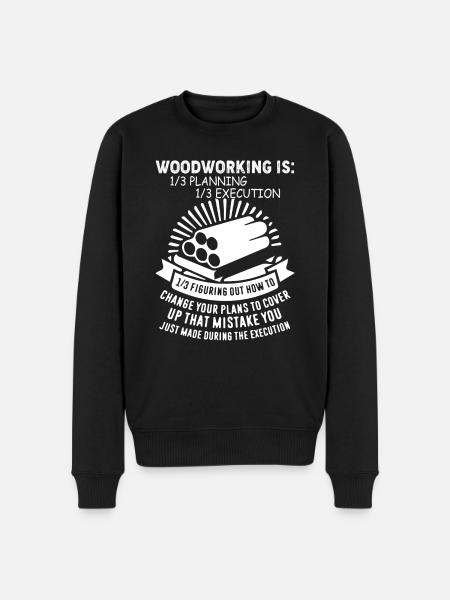 Woodworking Definition - Men's Premium Organic Jumper - black