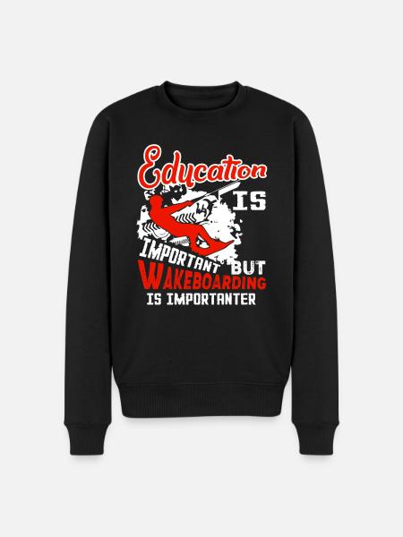 Wakeboarding Is Importanter - Men's Premium Organic Jumper - black