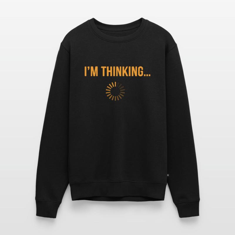 I'm thinking please wait funny nerd loading brain Men's Premium Organic Jumper