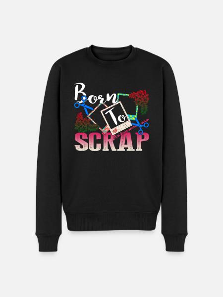 Scrapbooking Born To Scrap - Men's Premium Organic Jumper - black