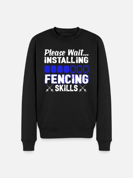Installing Fencing Skills - Men's Premium Organic Jumper - black